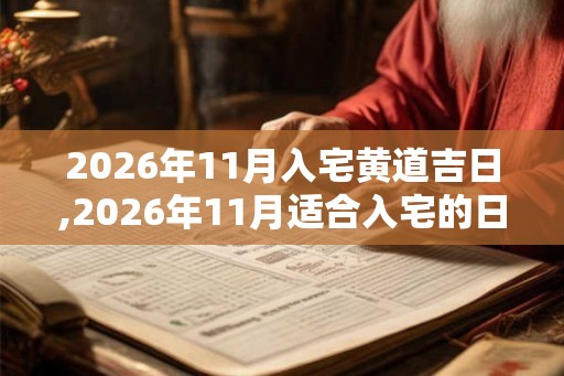 2026年11月入宅黄道吉日,2026年11月适合入宅的日子