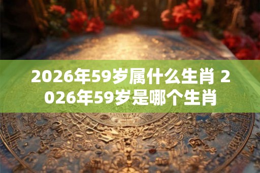 2026年59岁属什么生肖 2026年59岁是哪个生肖