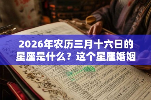 2026年农历三月十六日的星座是什么？这个星座婚姻幸福吗？