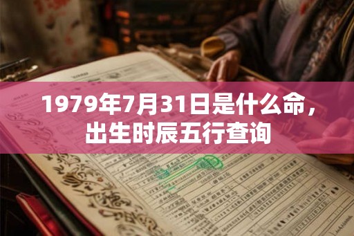 1979年7月31日是什么命，出生时辰五行查询