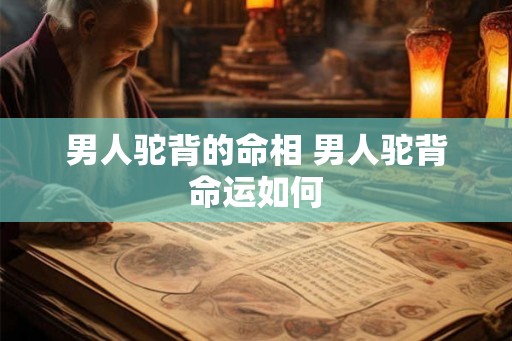 男人驼背的命相 男人驼背命运如何 男人驼背的命相 男人驼背命运如何