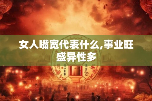 女人嘴宽代表什么,事业旺盛异性多
