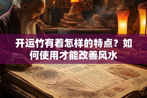 开运竹有着怎样的特点？如何使用才能改善风水