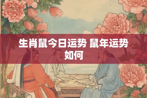 生肖鼠今日运势 鼠年运势如何 生肖鼠今日运势 鼠年运势如何