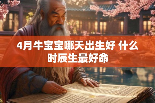 4月牛宝宝哪天出生好 什么时辰生最好命