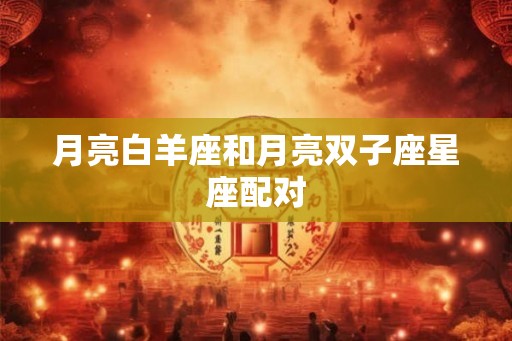 月亮白羊座和月亮双子座星座配对