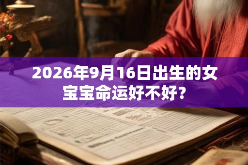 2026年9月16日出生的女宝宝命运好不好? 2026年9月16日出生的女宝宝命运好不好?