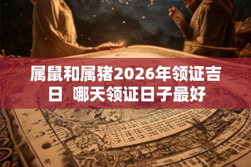 属鼠和属猪2026年领证吉日  哪天领证日子最好