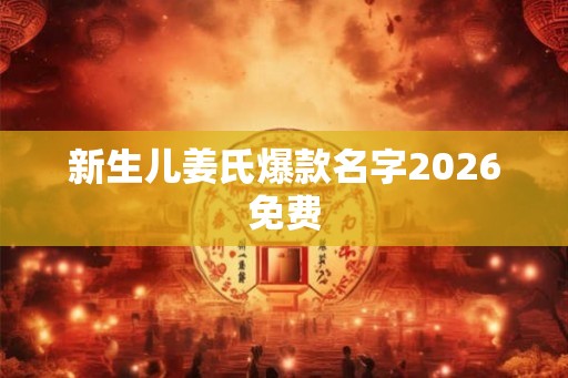 新生儿姜氏爆款名字2026免费 新生儿姜氏爆款名字2026免费