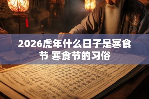 2026虎年什么日子是寒食节 寒食节的习俗