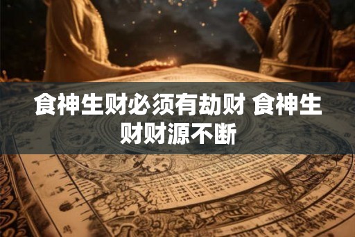 食神生财必须有劫财 食神生财财源不断
