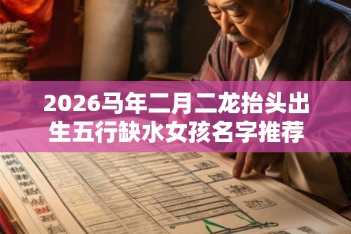 2026马年二月二龙抬头出生五行缺水女孩名字推荐
