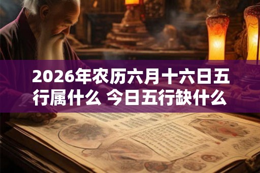 2026年农历六月十六日五行属什么 今日五行缺什么
