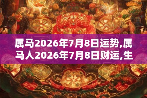 属马2026年7月8日运势,属马人2026年7月8日财运,生肖马2026年7月8日运势
