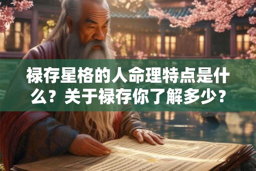 禄存星格的人命理特点是什么?关于禄存你了解多少? 禄存星格的人命理特点是什么?关于禄存你了解多少?