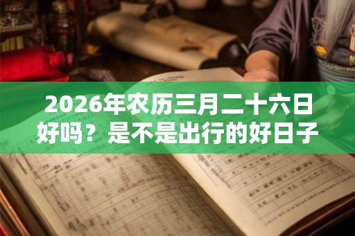2026年农历三月二十六日好吗？是不是出行的好日子？