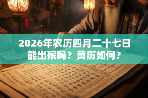 2026年农历四月二十七日能出殡吗？黄历如何？