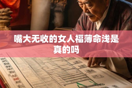 嘴大无收的女人福薄命浅是真的吗