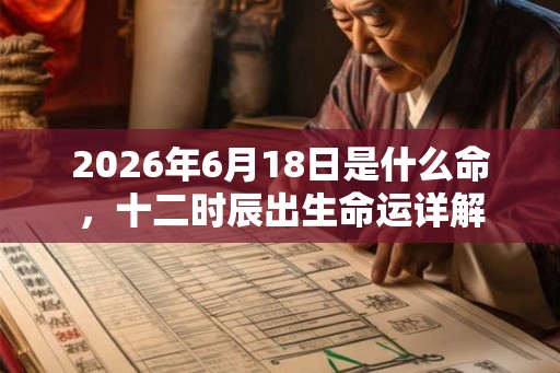 2026年6月18日是什么命，十二时辰出生命运详解