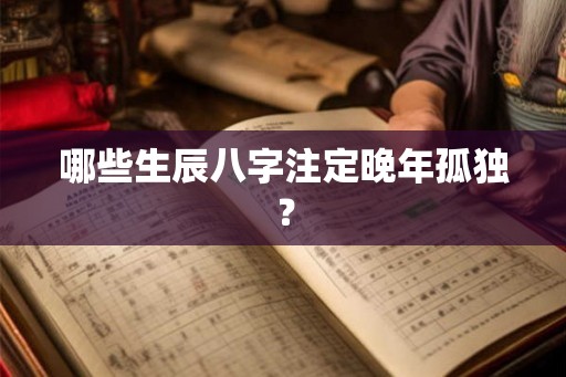 哪些生辰八字注定晚年孤独？