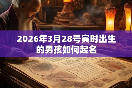 2026年3月28号寅时出生的男孩如何起名