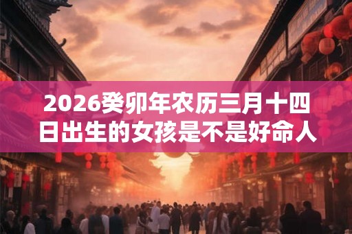 2026癸卯年农历三月十四日出生的女孩是不是好命人
