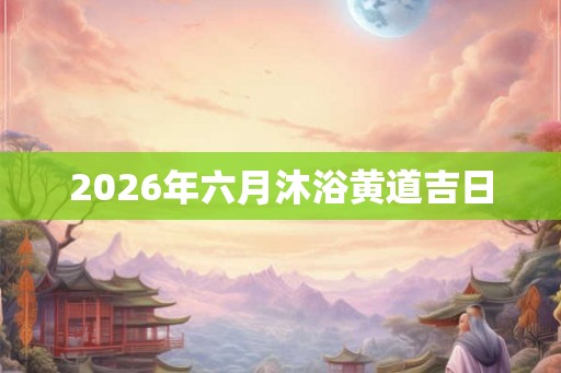 2026年六月沐浴黄道吉日