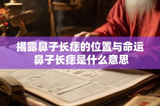 揭露鼻子长痣的位置与命运 鼻子长痣是什么意思