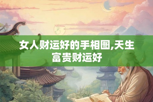 女人财运好的手相图,天生富贵财运好