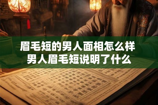 眉毛短的男人面相怎么样 男人眉毛短说明了什么