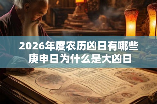 2026年度农历凶日有哪些 庚申日为什么是大凶日