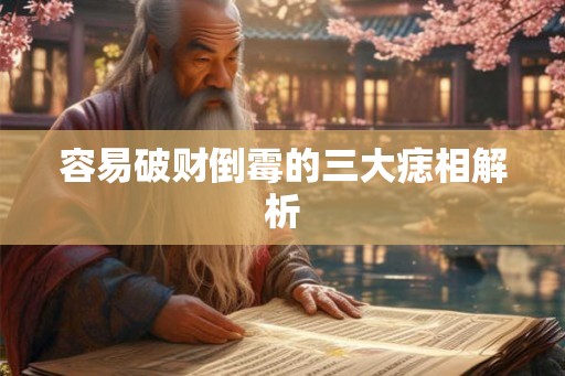 容易破财倒霉的三大痣相解析
