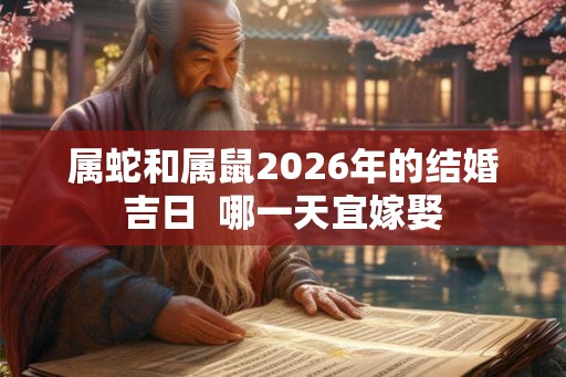 属蛇和属鼠2026年的结婚吉日  哪一天宜嫁娶