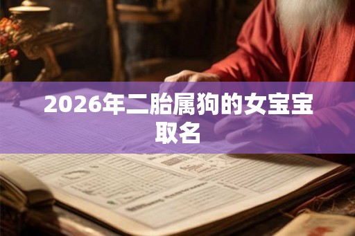 2026年二胎属狗的女宝宝取名