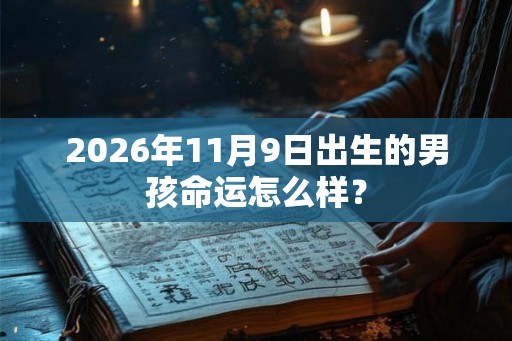 2026年11月9日出生的男孩命运怎么样？