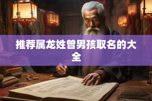推荐属龙姓曾男孩取名的大全