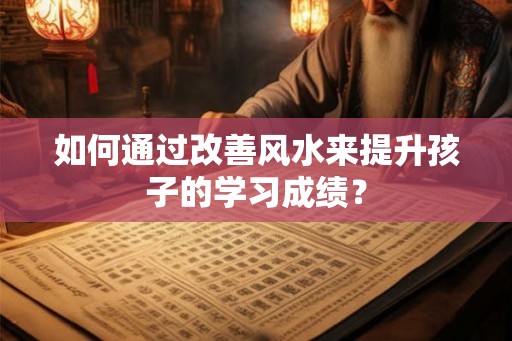 如何通过改善风水来提升孩子的学习成绩？
