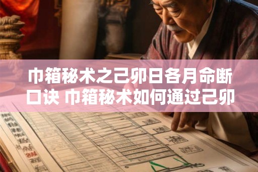 巾箱秘术之己卯日各月命断口诀 巾箱秘术如何通过己卯日各月命断口诀断定命运