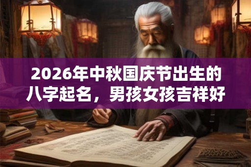 2026年中秋国庆节出生的八字起名，男孩女孩吉祥好名字大全