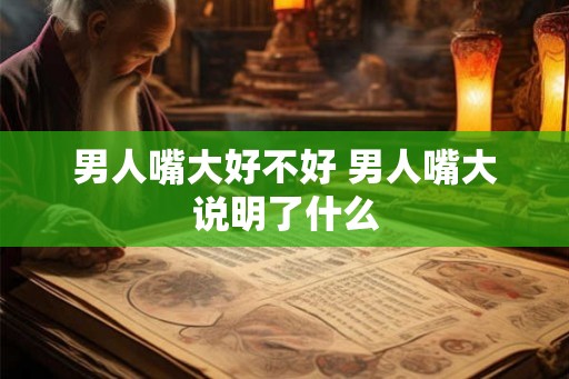男人嘴大好不好 男人嘴大说明了什么