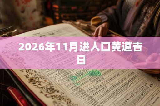 2026年11月进人口黄道吉日