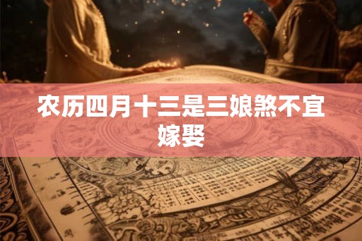 农历四月十三是三娘煞不宜嫁娶