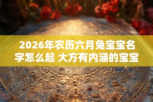 2026年农历六月兔宝宝名字怎么起 大方有内涵的宝宝名字