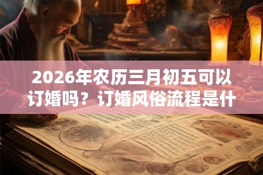 2026年农历三月初五可以订婚吗？订婚风俗流程是什么？