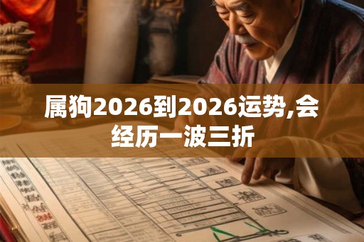 属狗2026到2026运势,会经历一波三折