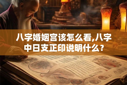 八字婚姻宫该怎么看,八字中日支正印说明什么？