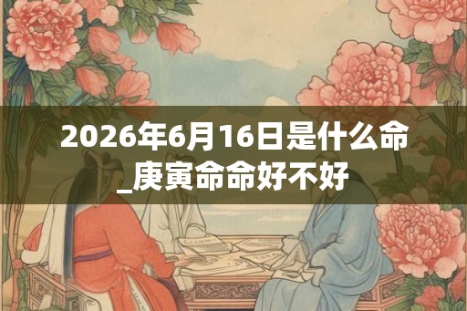 2026年6月16日是什么命_庚寅命命好不好