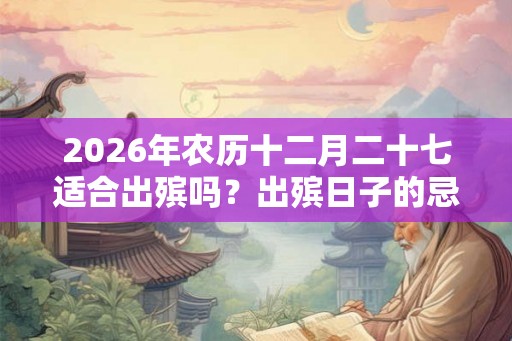 2026年农历十二月二十七适合出殡吗？出殡日子的忌讳？
