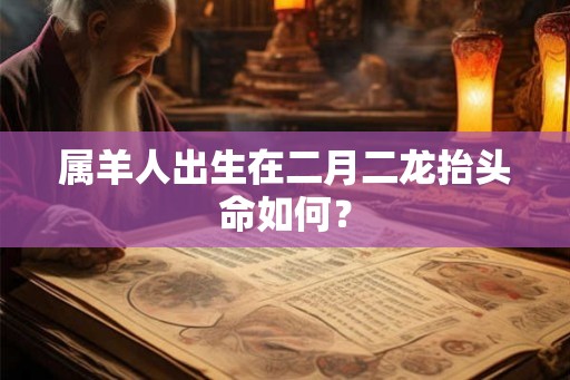 属羊人出生在二月二龙抬头命如何？