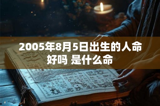 2005年8月5日出生的人命好吗 是什么命